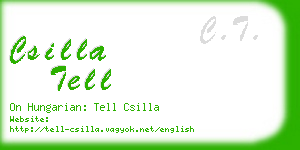 csilla tell business card